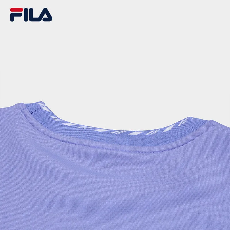 FILA CORE WHITE LINE EMERALD Women Short Sleeve T-shirt in Purple