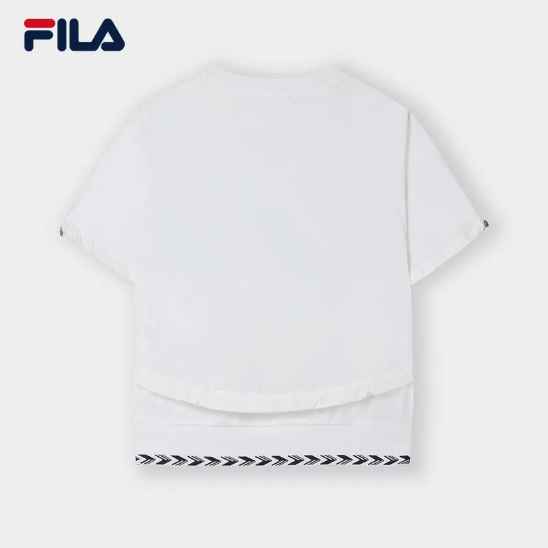 FILA CORE WHITE LINE EMERALD Women Short Sleeve T-shirt in White