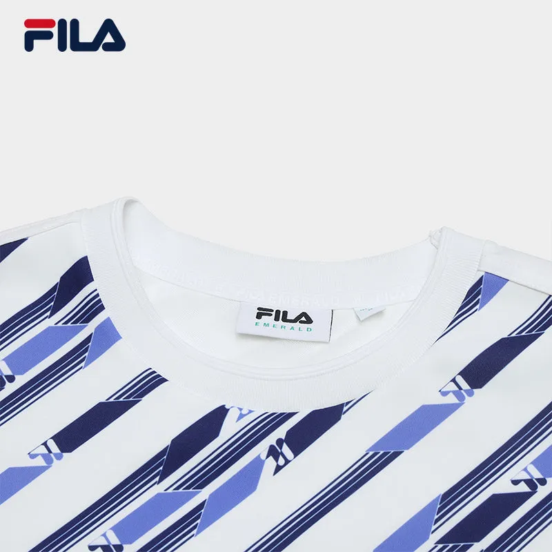 FILA CORE WHITE LINE EMERALD Women Short Sleeve T-shirt in White