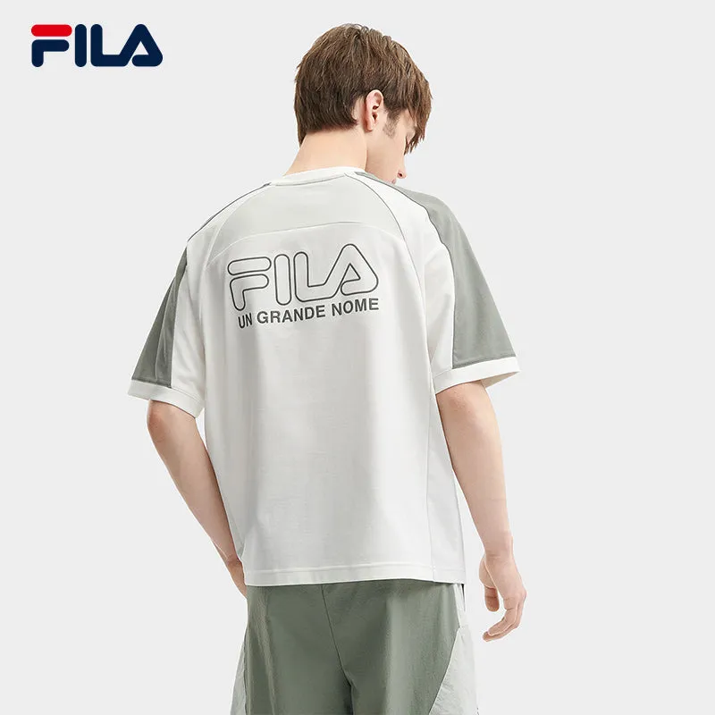 FILA CORE WHITE LINE FILA ORIGINALE Men Short Sleeve T-shirt (Dark Blue / White)