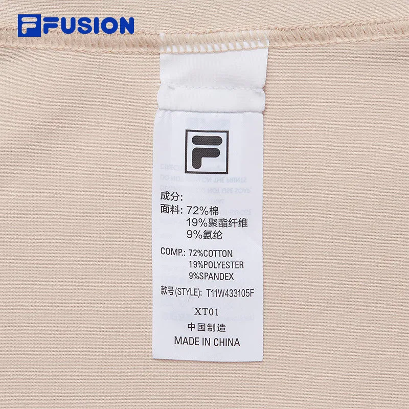 FILA FUSION INLINE WORKWEAR 1 Women Short Sleeve T-shirt (White / Black / Beige)