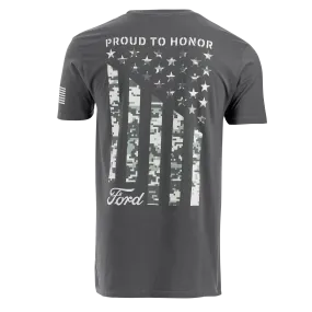 Ford Proud To Honor Men's Camo Flag Short Sleeve T-Shirt