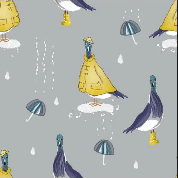 Grey Pigeon Puddles French Terry