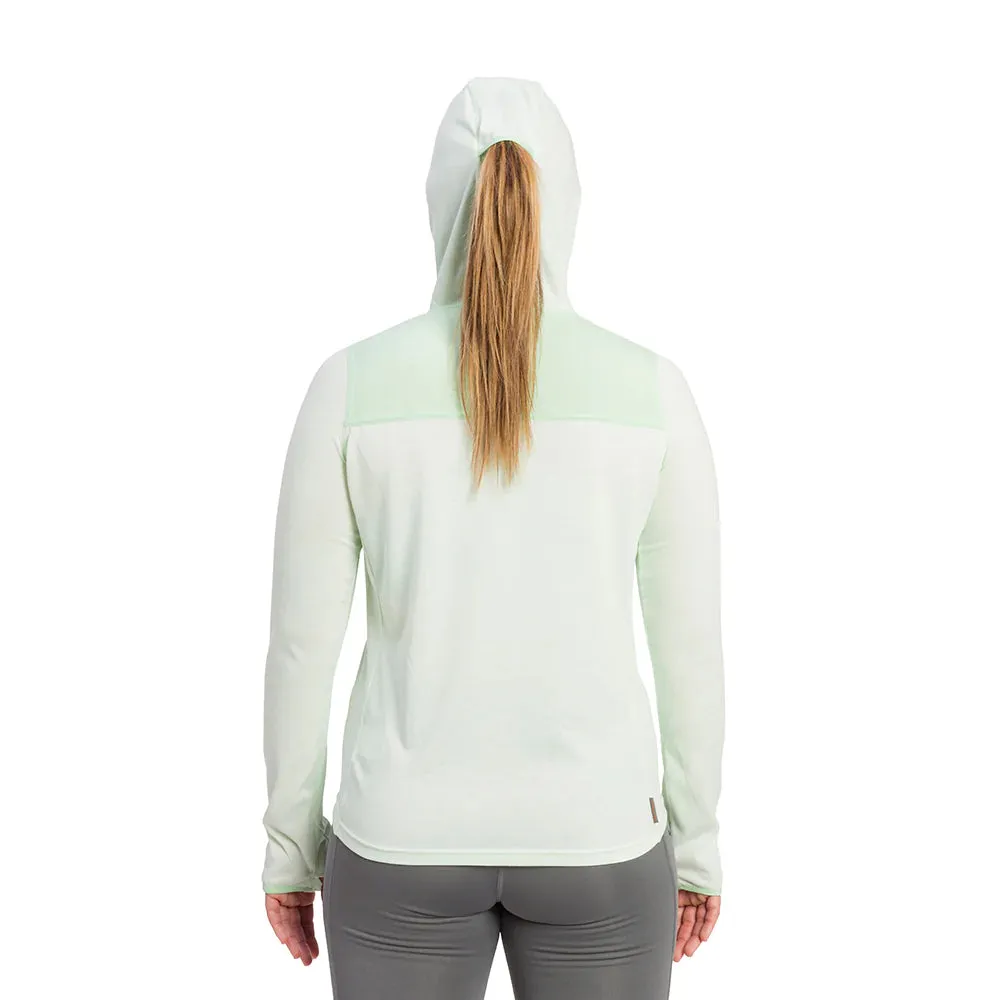 Grundens Women's Shorebreak Performance Lightweight Fishing Hoodie Pastel Green