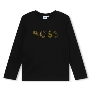 Hugo Boss Boys Black T-Shirt_J25O87-09B