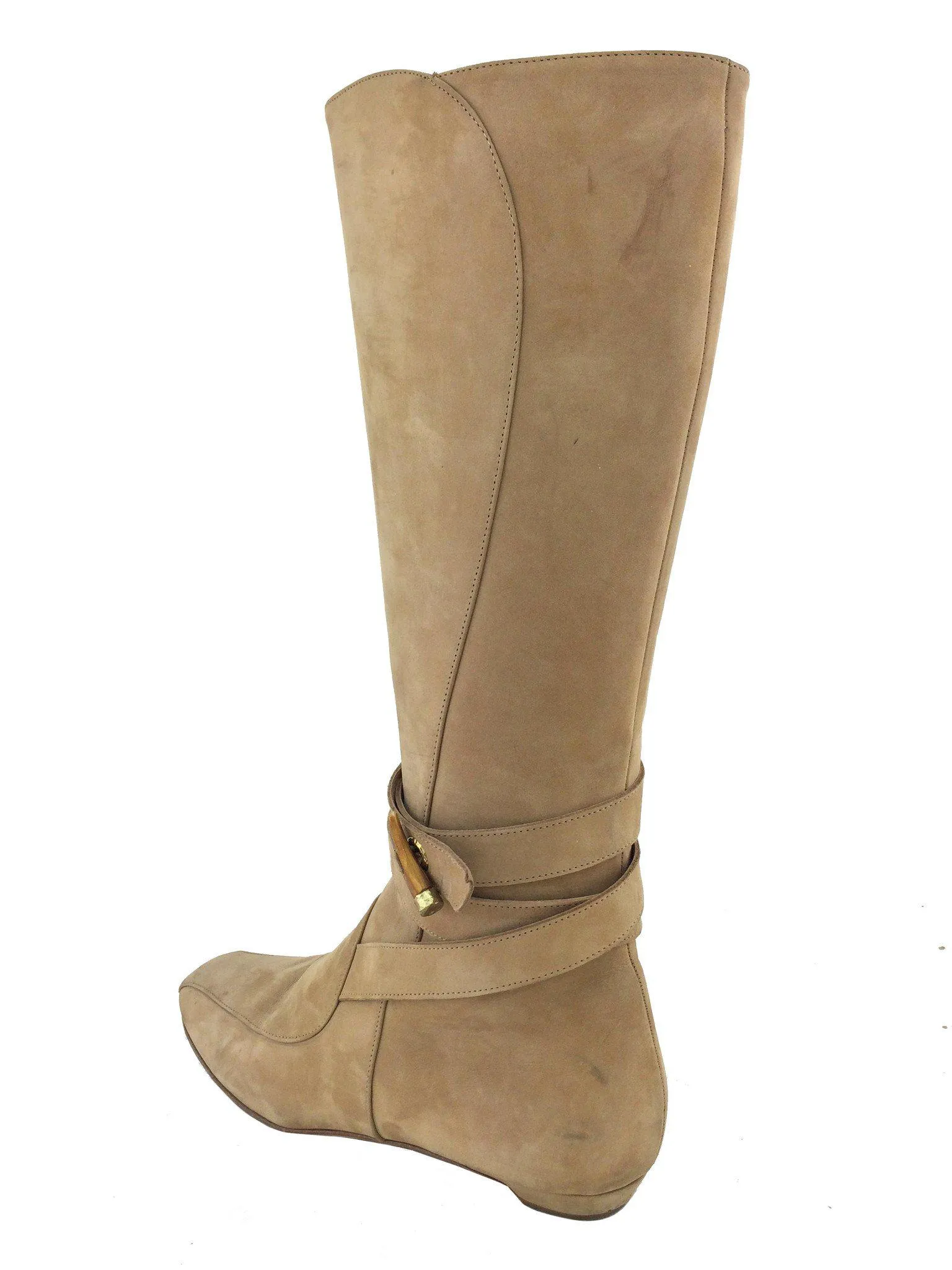 Jimmy Choo Suede Buckle Knee-High Boots Size 8.5