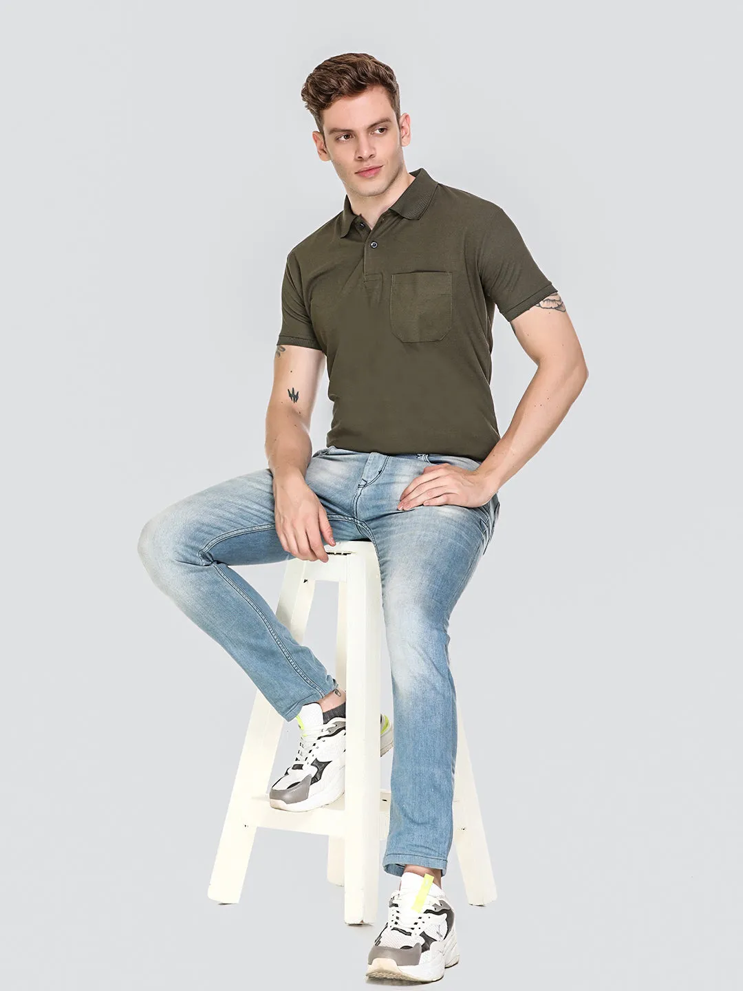 Jinxer Men Dry Fit Polo T-Shirts