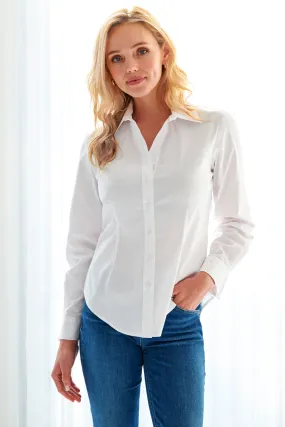 Johnny Shirt White Silky Poplin