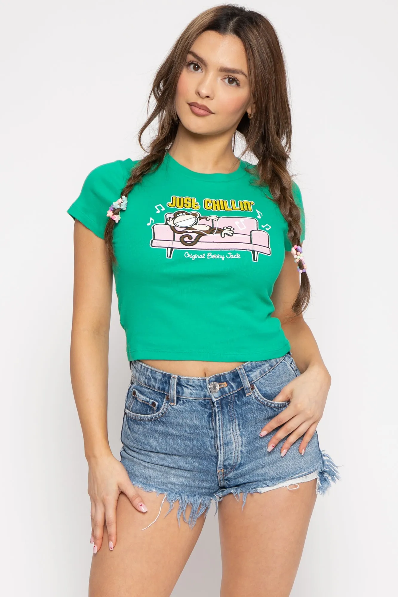 Just Chillin - Bobby Jack Crop Top - Green