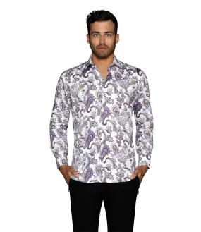 KNIGHT-06 PAISLY PURPLE SHIRT [Size M/3]