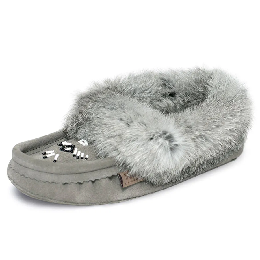 Laurentian Chief Women's Fur Trim Moccasins