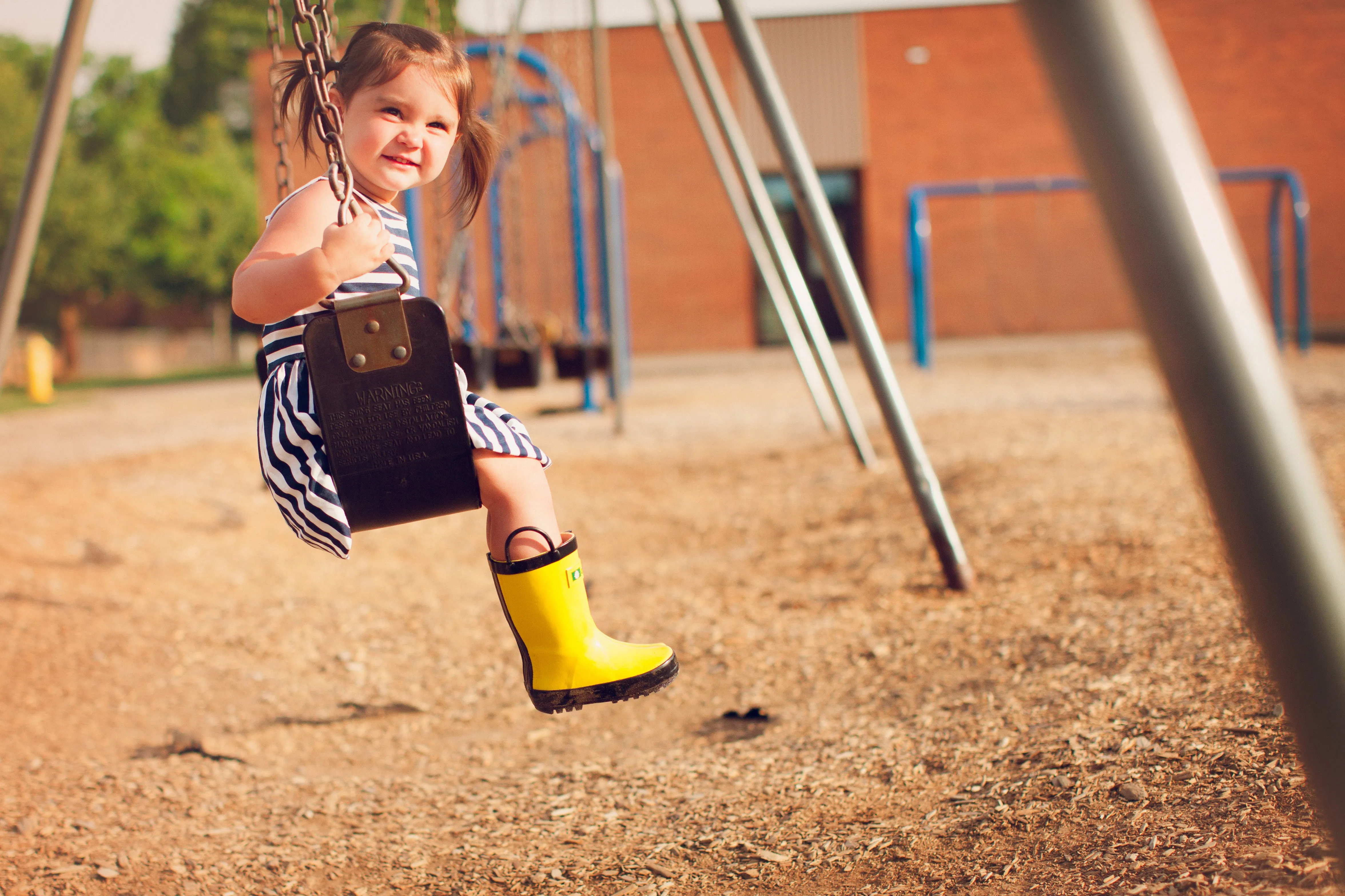 Loop Handle Boots, Yellow & Black (Kids')