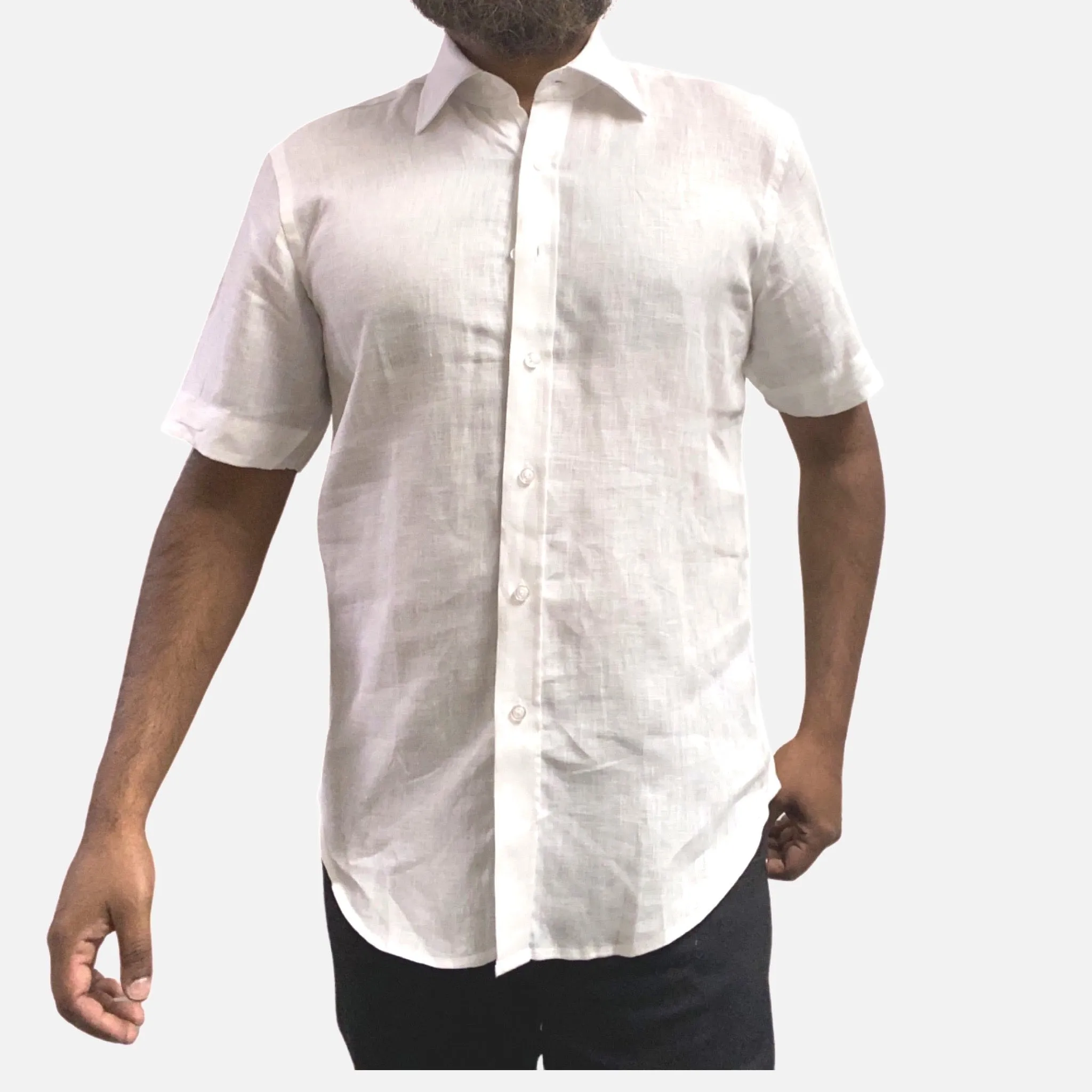 Men’s 100% Linen Shirt White | Classic Fit