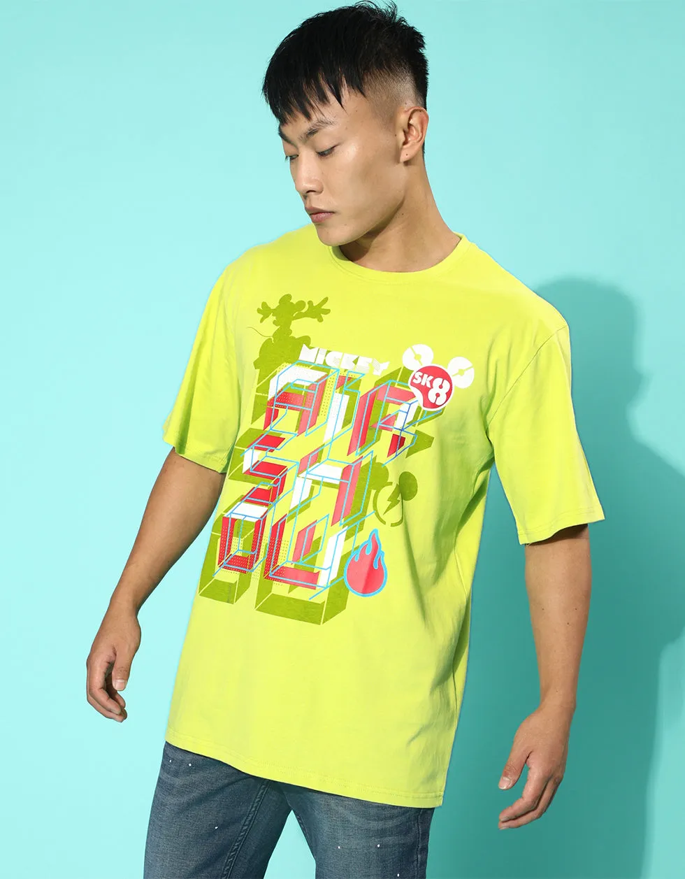 Mickey Green Oversized Tshirt