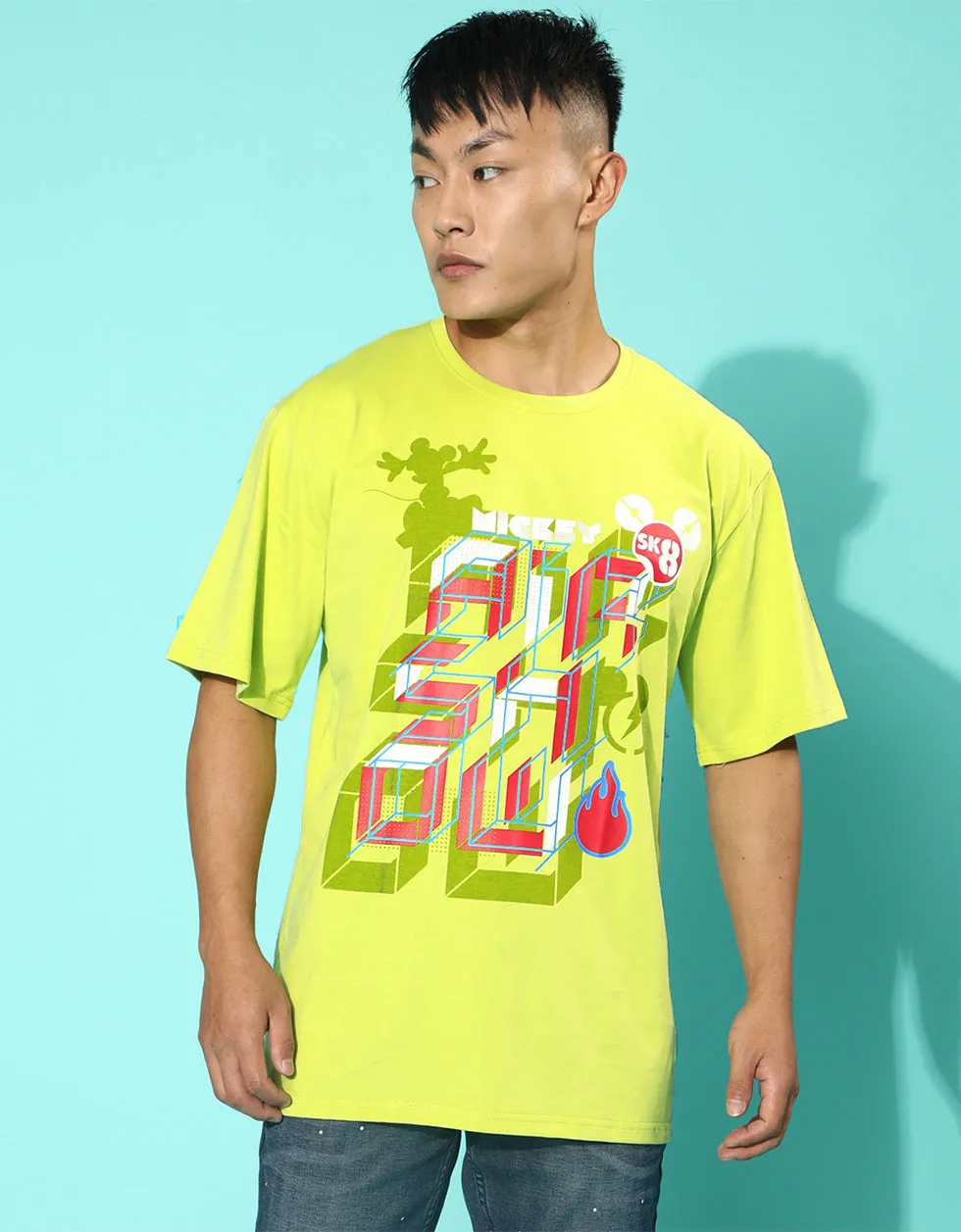 Mickey Green Oversized Tshirt