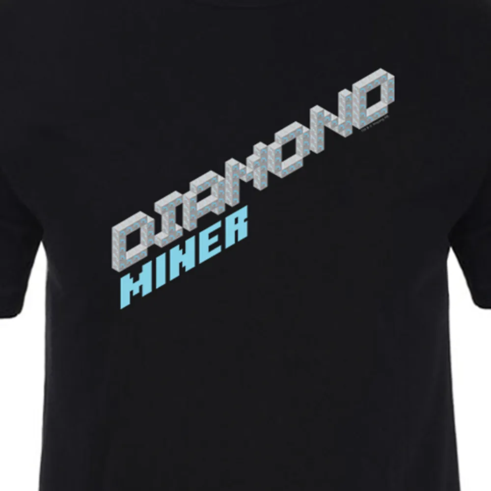 Minecraft Diamond Miner Adult Short Sleeve T-Shirt