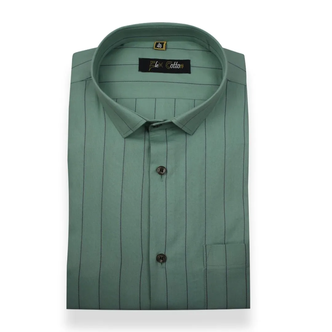 Mint Color Lining Cotton Shirt For Men