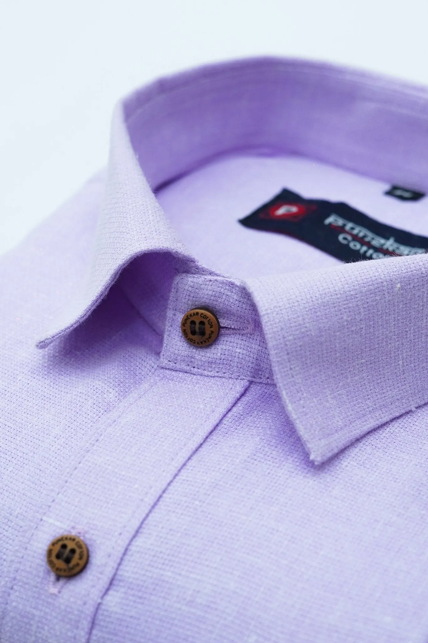 Punekar Cotton Purple Color Cotton Linen Formal Shirt for Men's.