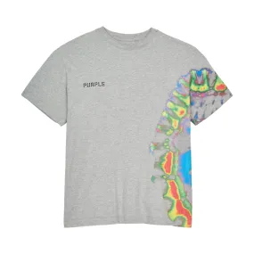 PURPLE BRAND P104 Jersey Heather Grey Multi Tie Dye T-Shirt