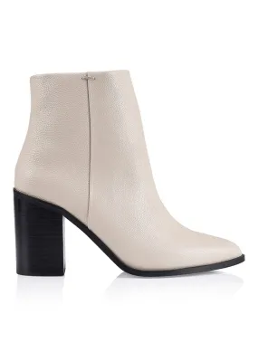 Ria Ankle Boots - Bone Leather