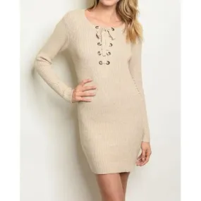 Ribbed Sweaterdress