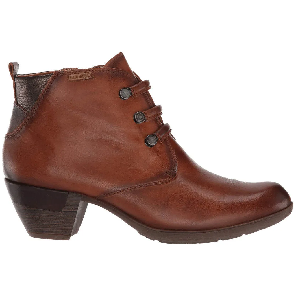 Rotterdam Calfskin Leather Women's Mid Heel Zip Up Ankle Boots