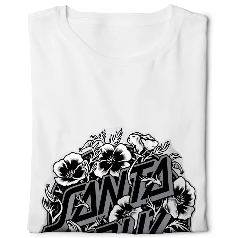 Santa Cruz Cali Poppy  - Digital Graphics Basic T-shirt White