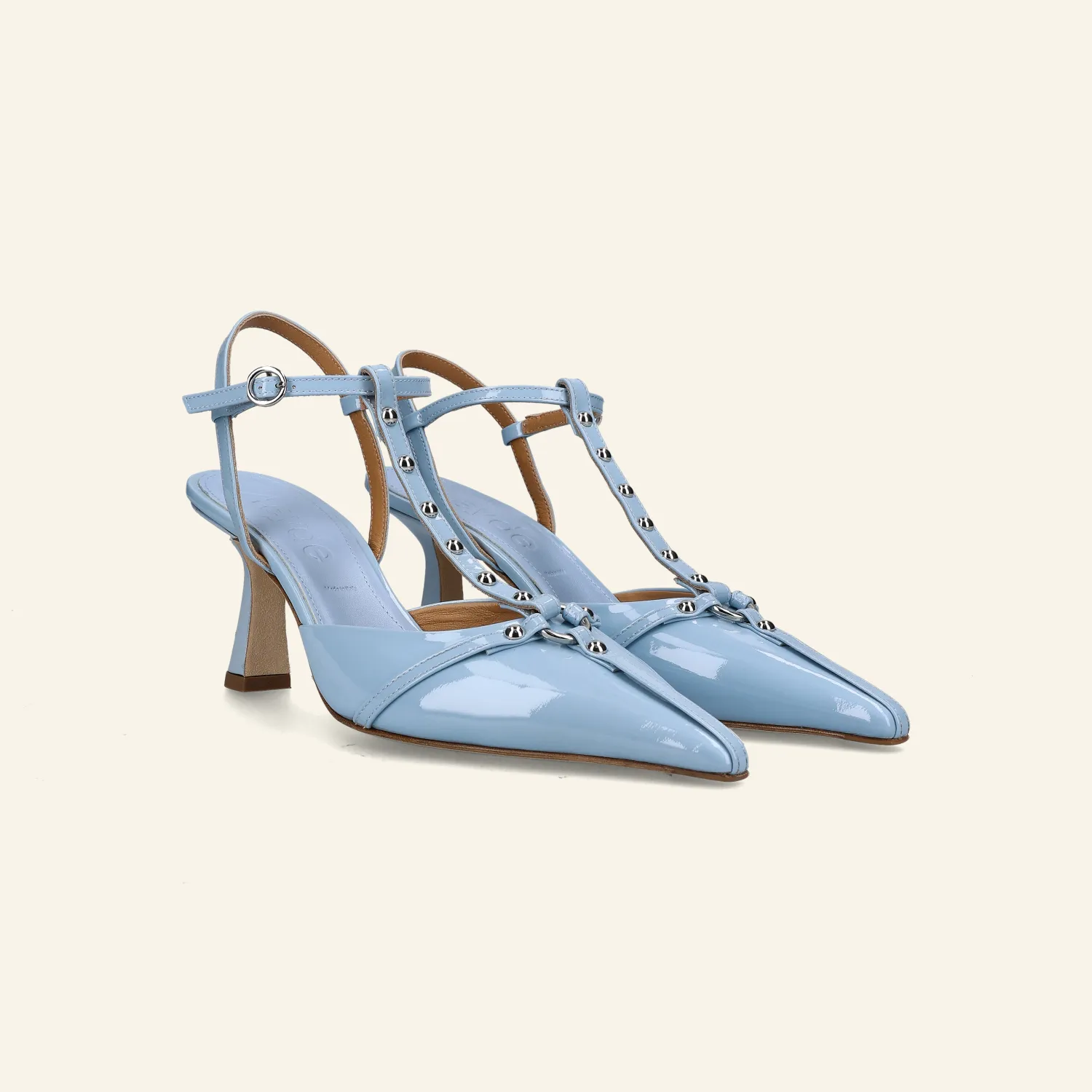 SASKIA |  Patent Leather Powderblue