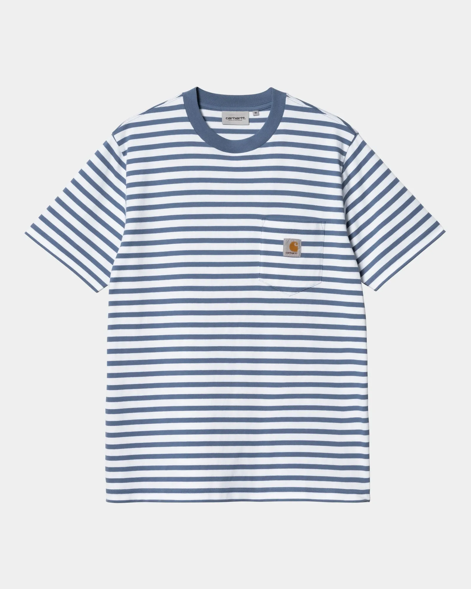 Seidler Stripe Pocket T-Shirt | Sorrent / White