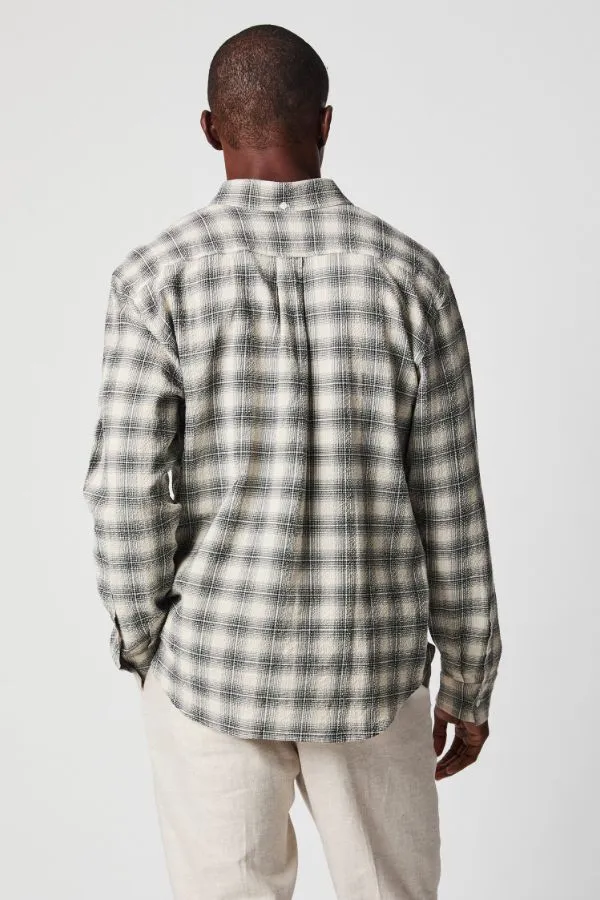 Shadow Plaid Seersucker Tuscumbia Shirt Button Down