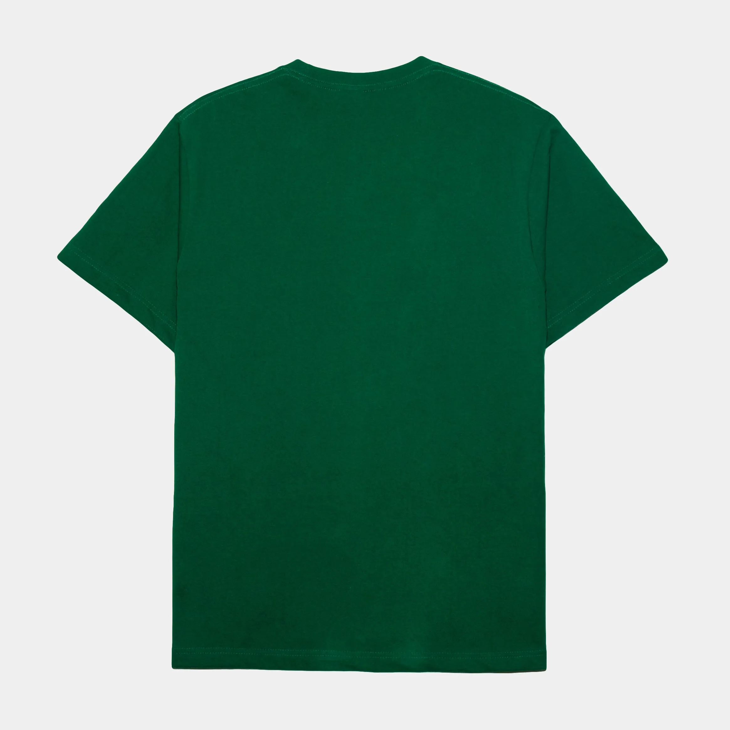 Solid Novelty Mens Short Sleeve Shirt (Dark Green)