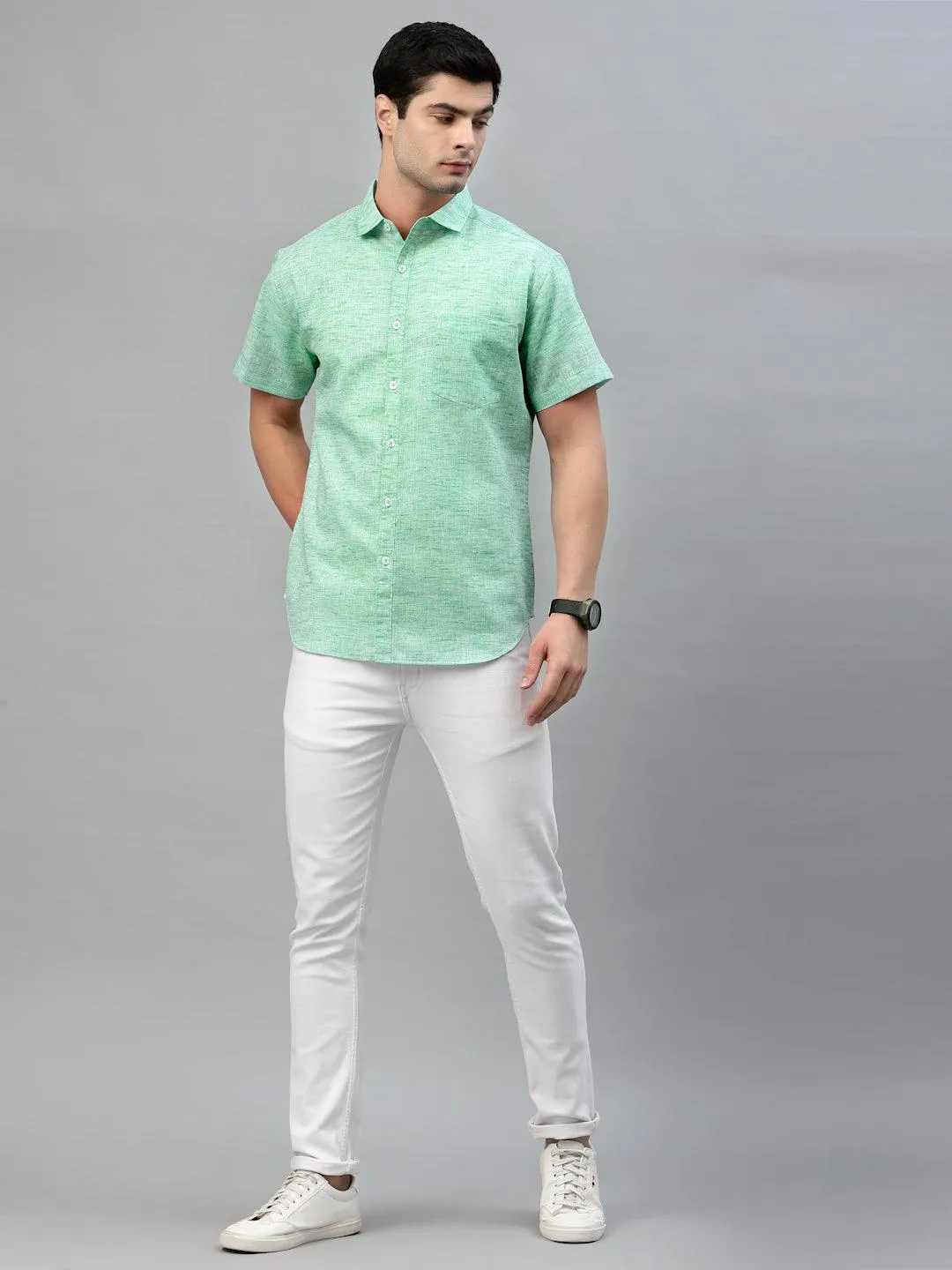 Style Quotient Men Green Comfort Floral Printed Casual Shirt