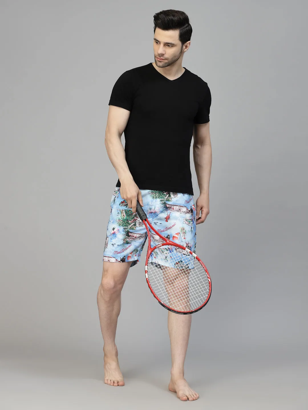 Style Quotient Men Multi Color Tropical Printed Polyester Swim Short