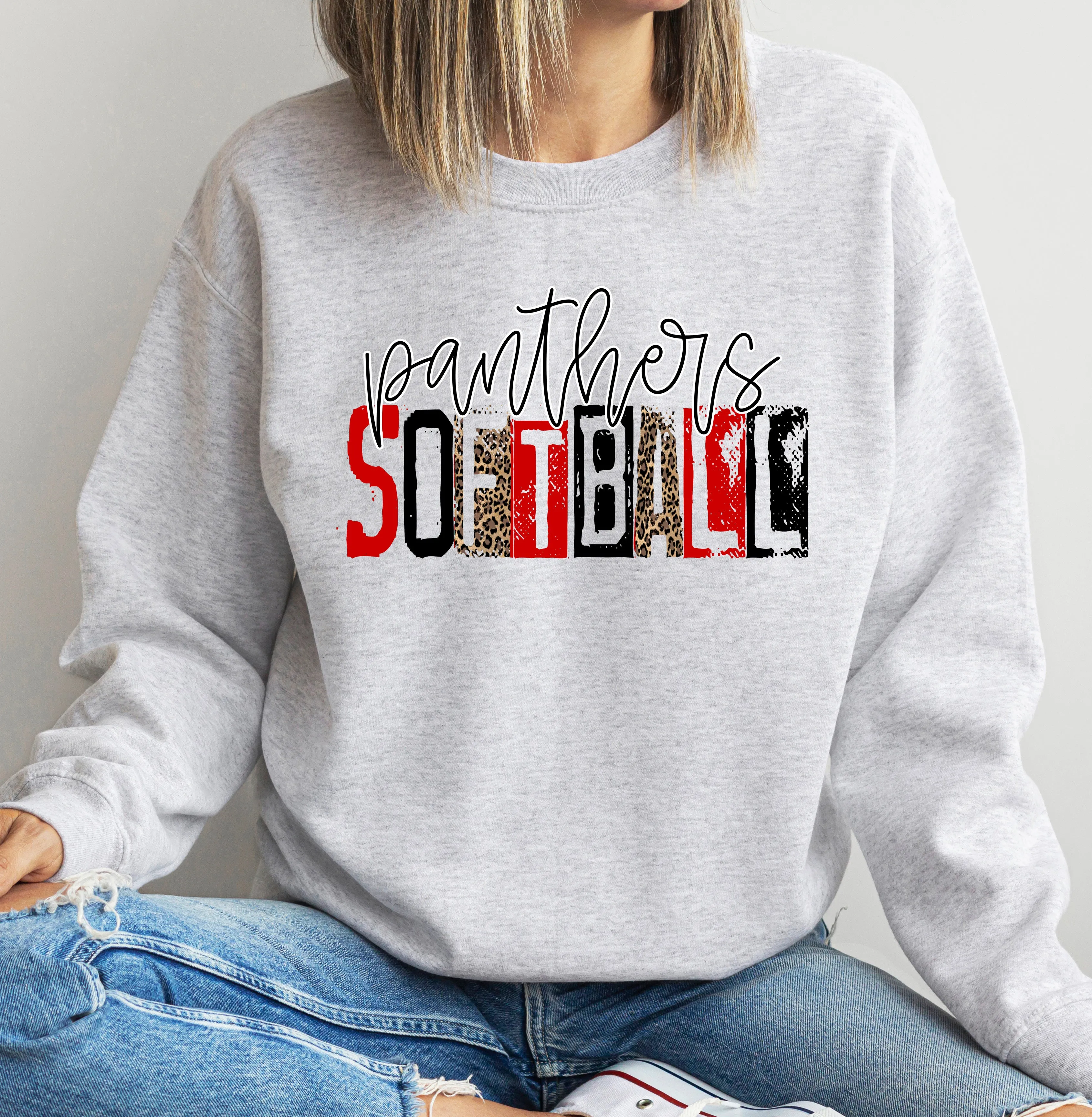 T-Shirt or Sweatshirt Grunge Custom Softball