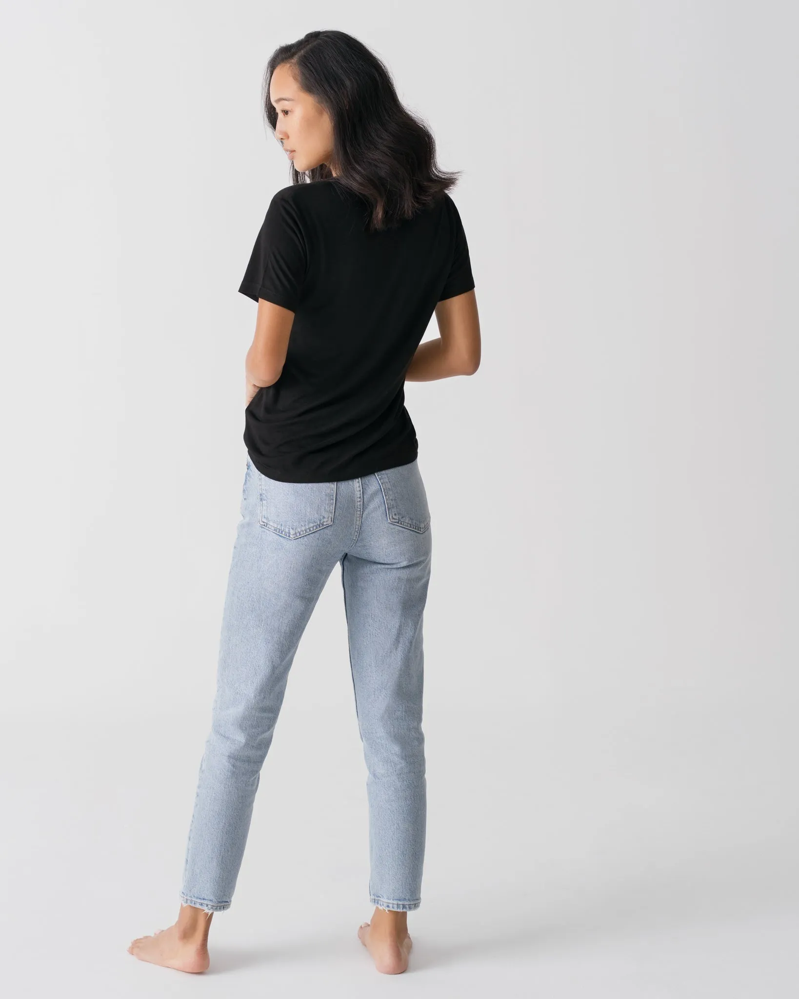 TENCEL V Neck Tee