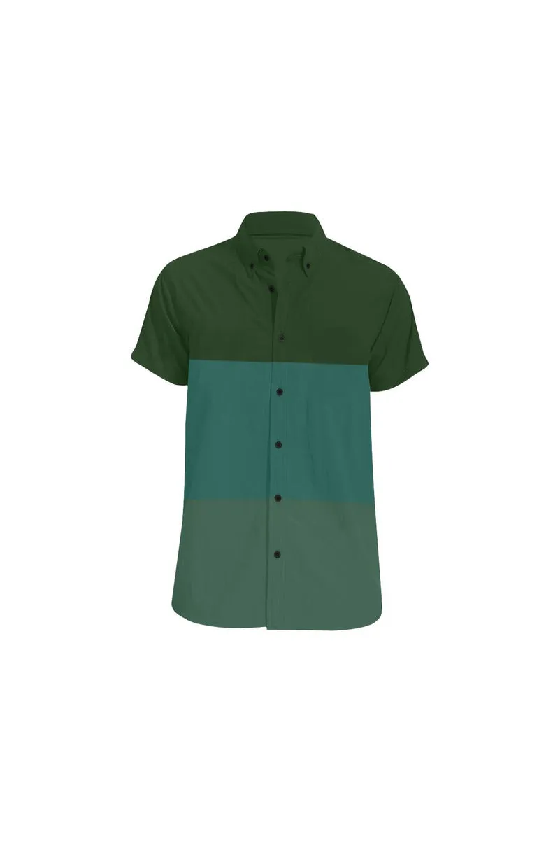 Tri-color in Green Men's All Over Print Short Sleeve Shirt