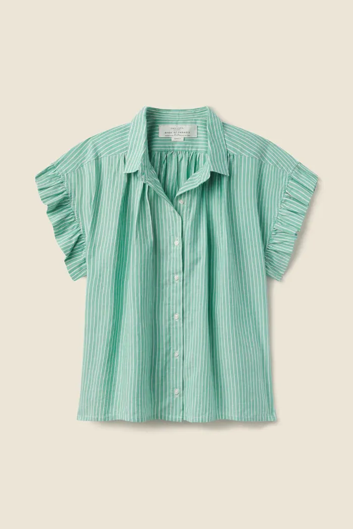 TROVATA Marianne B Ruffle Sleeve Shirt