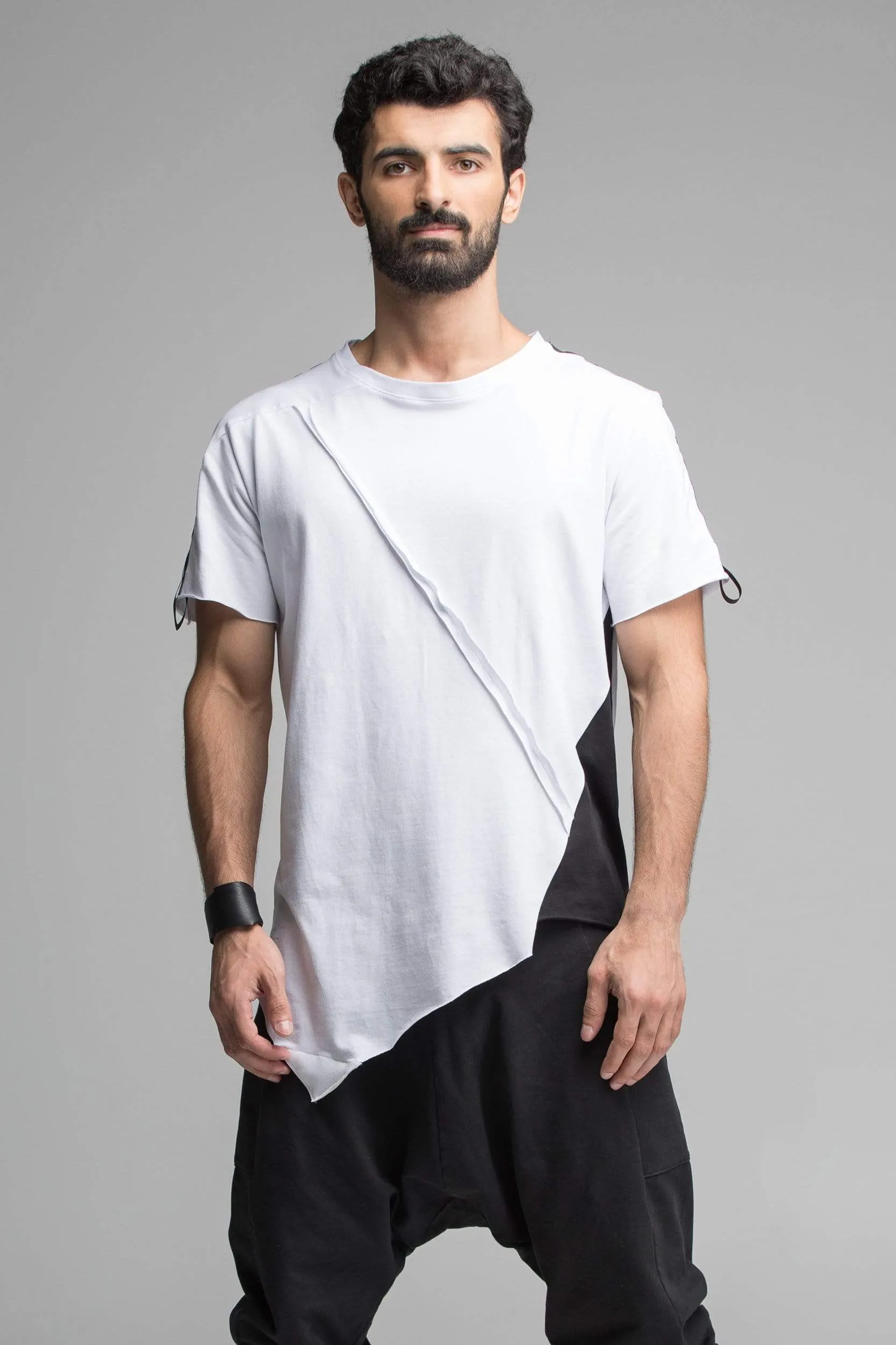 Two-tone Geometric T-shirt