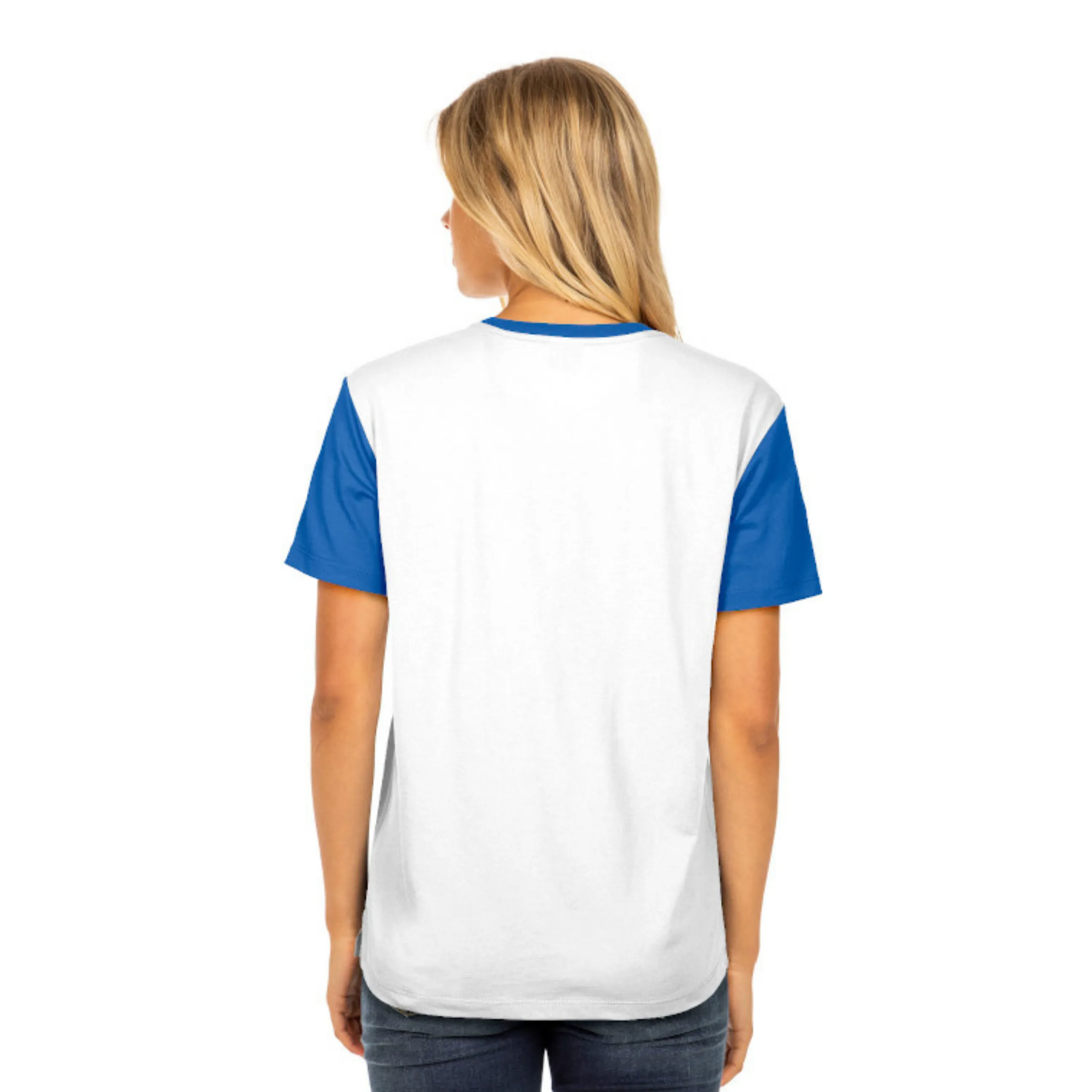 Women's New Era Bills Royal & White Short Sleeve Shirt