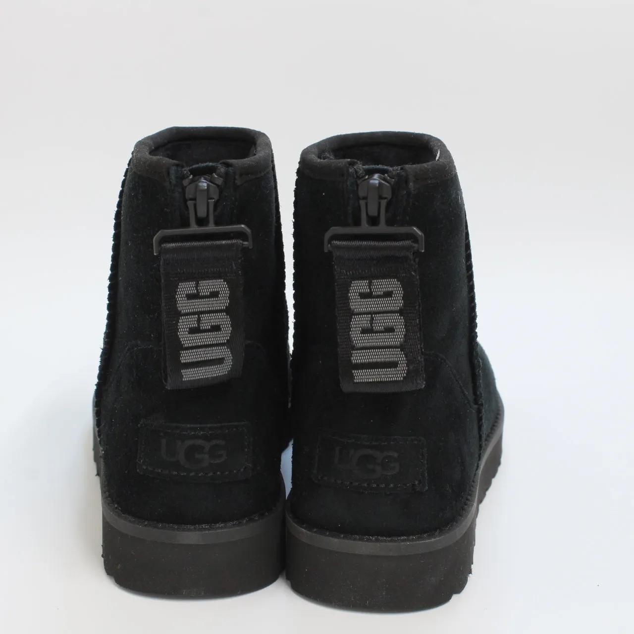 Womens UGG W Classic Mini Logo Zip Black