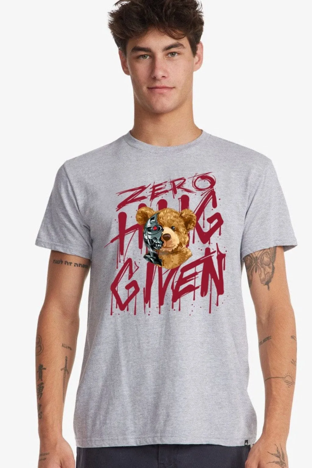 Zero Hug Given Half Bear T-Shirt