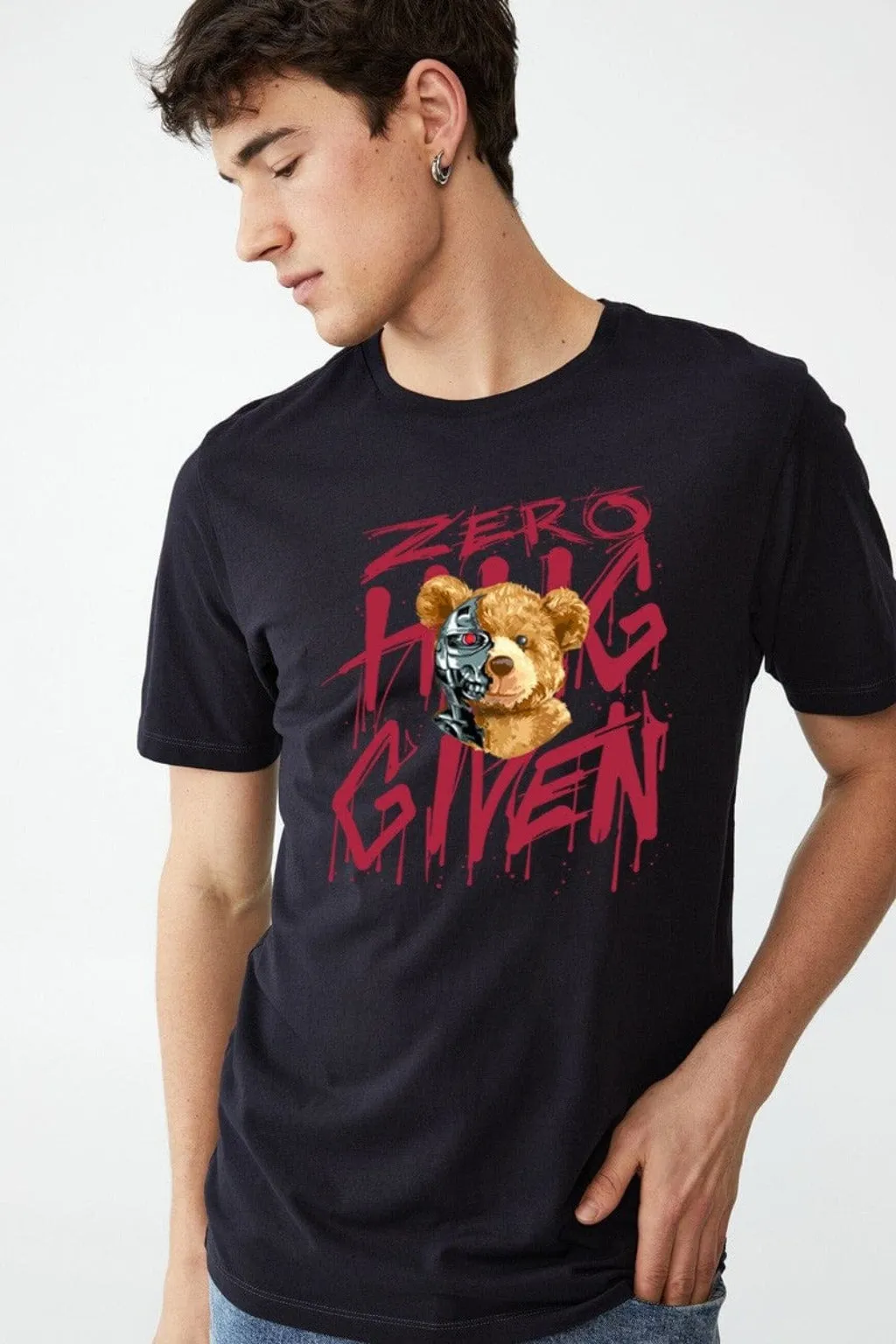 Zero Hug Given Half Bear T-Shirt